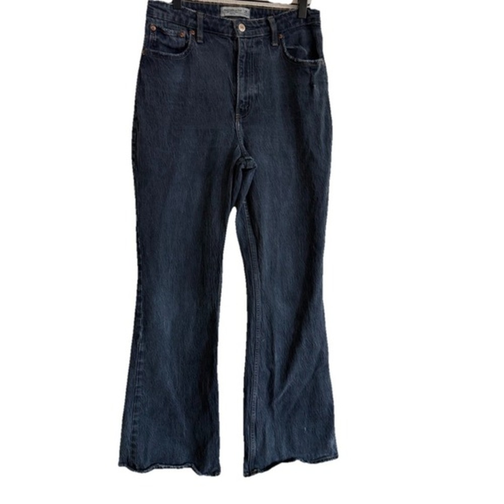 Abercrombie & Fitch The Vintage Flare Jeans Womens 28 Black High Rise Curve Love